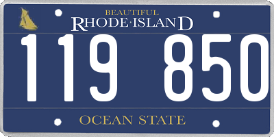 RI license plate 119850