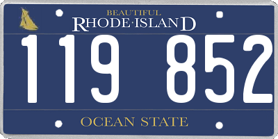 RI license plate 119852