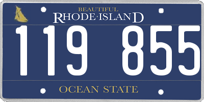RI license plate 119855