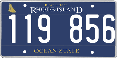 RI license plate 119856