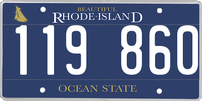 RI license plate 119860
