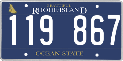 RI license plate 119867