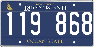 RI license plate 119868