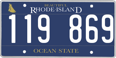 RI license plate 119869