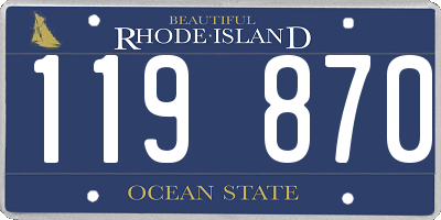 RI license plate 119870