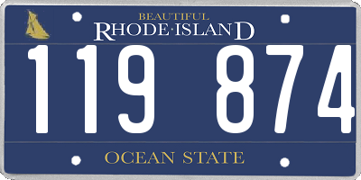 RI license plate 119874