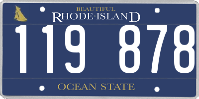 RI license plate 119878