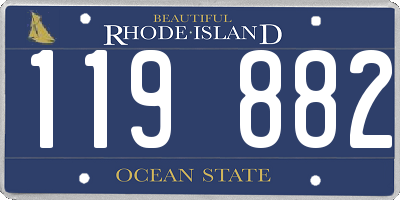 RI license plate 119882