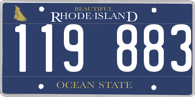 RI license plate 119883