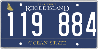 RI license plate 119884