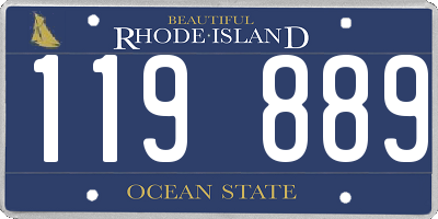 RI license plate 119889