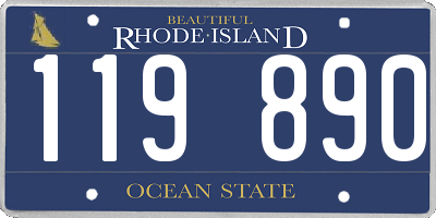 RI license plate 119890