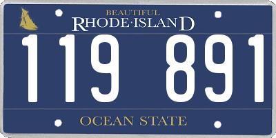 RI license plate 119891