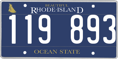 RI license plate 119893