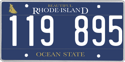 RI license plate 119895