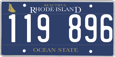 RI license plate 119896