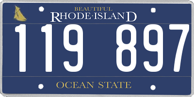 RI license plate 119897