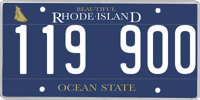 RI license plate 119900