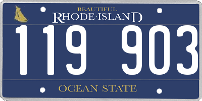RI license plate 119903