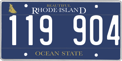 RI license plate 119904