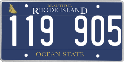 RI license plate 119905