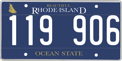 RI license plate 119906