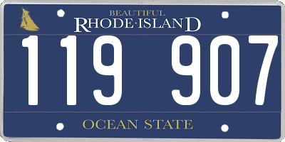 RI license plate 119907