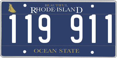 RI license plate 119911
