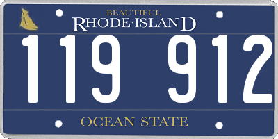 RI license plate 119912