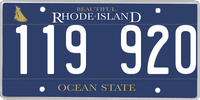 RI license plate 119920