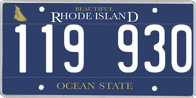 RI license plate 119930