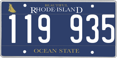 RI license plate 119935