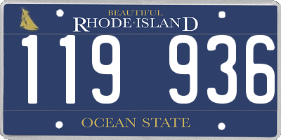RI license plate 119936