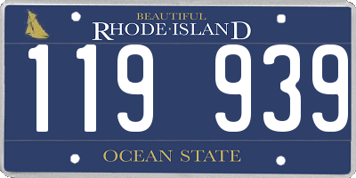 RI license plate 119939