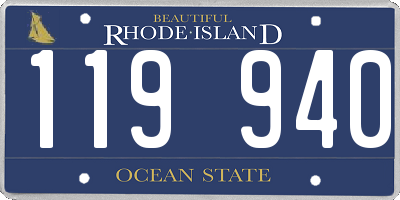 RI license plate 119940