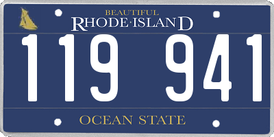 RI license plate 119941
