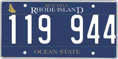 RI license plate 119944
