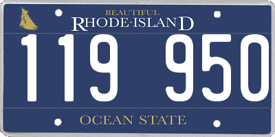 RI license plate 119950
