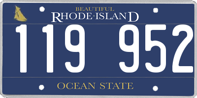 RI license plate 119952