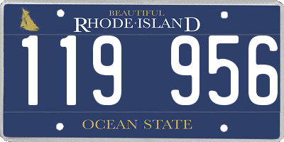 RI license plate 119956