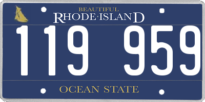 RI license plate 119959