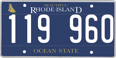 RI license plate 119960
