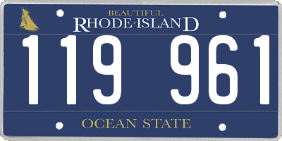 RI license plate 119961