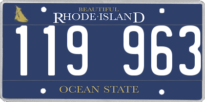 RI license plate 119963