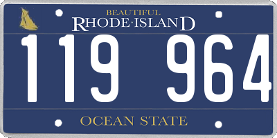 RI license plate 119964