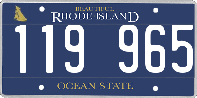 RI license plate 119965