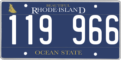 RI license plate 119966