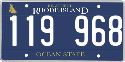 RI license plate 119968