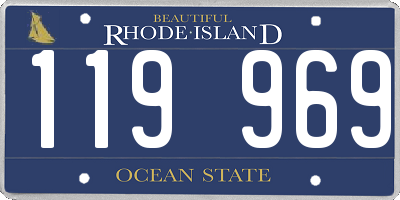 RI license plate 119969