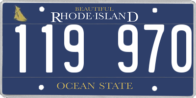 RI license plate 119970